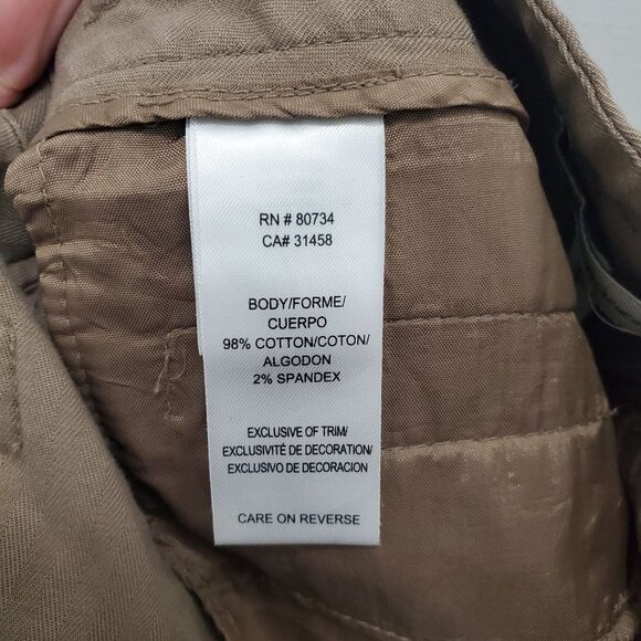 BCBGeneration Women's Brown‎ Pinstripe High Waist Sailor Flare Leg Pants Size 25 - Picture 5 of 7